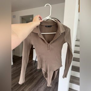 Zara brown Bodysuit S